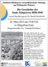 Plakat: Die Geschichte der Saale-Talsperren 1890-1945